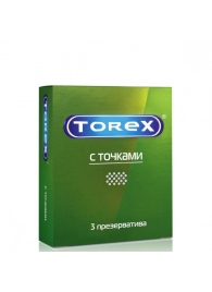 Текстурированные презервативы Torex  С точками  - 3 шт. - Torex - купить с доставкой в Пензе