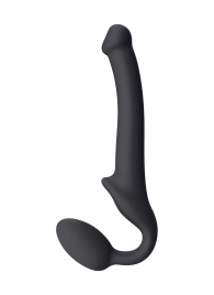 Черный безремневой страпон Silicone Bendable Strap-On S - Strap-on-me - купить с доставкой в Пензе