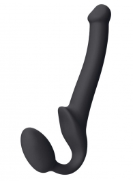 Черный безремневой страпон Silicone Bendable Strap-On S - Strap-on-me - купить с доставкой в Пензе