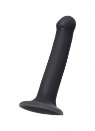 Черный фаллос на присоске Silicone Bendable Dildo M - 18 см. - Strap-on-me - купить с доставкой в Пензе