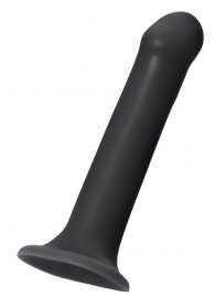 Черный фаллос на присоске Silicone Bendable Dildo XL - 20 см. - Strap-on-me - купить с доставкой в Пензе