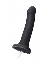 Черный фаллос с имитацией эякуляции Silicon Cum Dildo L - 19,6 см. - Strap-on-me - купить с доставкой в Пензе