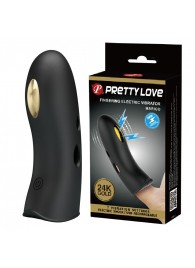 Черная вибронасадка на палец с электростимуляцией Marico - Baile - купить с доставкой в Пензе