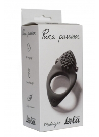 Черное эрекционное виброкольцо Pure Passion Midnight - Lola Games - в Пензе купить с доставкой