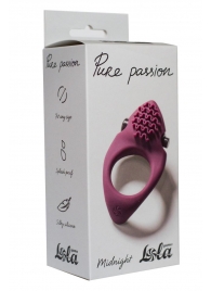 Бордовое эрекционное виброкольцо Pure Passion Midnight - Lola Games - в Пензе купить с доставкой