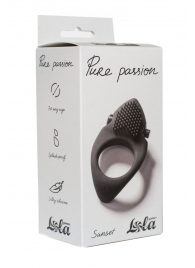 Черное эрекционное виброкольцо Pure Passion Sunset - Lola Games - в Пензе купить с доставкой