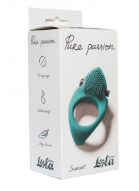 Зеленое эрекционное виброкольцо Pure Passion Sunset - Lola Games - в Пензе купить с доставкой