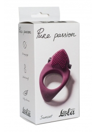 Бордовое эрекционное виброкольцо Pure Passion Sunset - Lola Games - в Пензе купить с доставкой