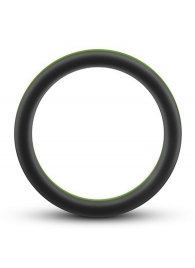 Черно-зеленое эрекционное кольцо Silicone Go Pro Cock Ring - Blush Novelties - в Пензе купить с доставкой
