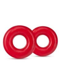 Набор из 2 красных эрекционных колец DONUT RINGS OVERSIZED - Blush Novelties - в Пензе купить с доставкой