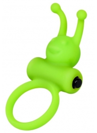 Зеленое эрекционное виброкольцо на пенис Cock Ring - A-toys - в Пензе купить с доставкой