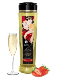 Массажное масло с ароматом клубники и шампанского Romance - 240 мл. - Shunga - купить с доставкой в Пензе