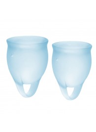 Набор голубых менструальных чаш Feel confident Menstrual Cup - Satisfyer - купить с доставкой в Пензе