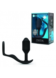 Черное эрекционное кольцо с анальным плагом Snug   Tug - b-Vibe - в Пензе купить с доставкой