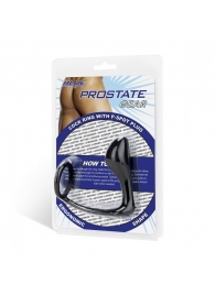 Стимулятор простаты с фиксацией эрекционным кольцом Prostate Gear - BlueLine - в Пензе купить с доставкой