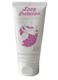 Лубрикант на водной основе с ароматом малины Love Protection Raspberry - 50 мл. - Lola Games - купить с доставкой в Пензе