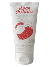 Лубрикант на водной основе с ароматом малины Love Protection Strawberry - 50 мл. - Lola Games - купить с доставкой в Пензе