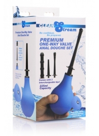 Анальный душ с 3 насадками Premium One-way Valve Anal Douche Set - XR Brands - купить с доставкой в Пензе