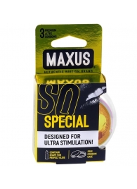 Презервативы с точками и рёбрами в пластиковом кейсе MAXUS Special - 3 шт. - Maxus - купить с доставкой в Пензе