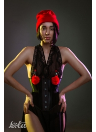 Зажимы на соски Angelic с красными меховыми шариками - Lola Games - купить с доставкой в Пензе