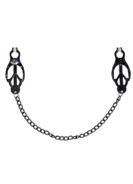 Зажимы на соски Darkside с цепочкой - Lola Games - купить с доставкой в Пензе