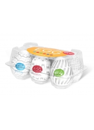 Набор из 6 мастурбаторов Tenga EGG Easy Beat с различным рельефом - Tenga - в Пензе купить с доставкой