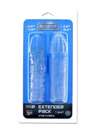 Комплект из 2 прозрачных насадок на пенис PENIS EXTENDER PACK - Dream Toys - в Пензе купить с доставкой