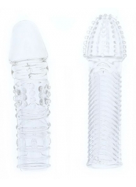 Комплект из 2 прозрачных насадок на пенис PENIS EXTENDER PACK - Dream Toys - в Пензе купить с доставкой