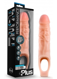 Телесный реалистичный фаллоудлинитель 9 Inch Silicone Cock Sheath Penis Extender - 22,86 см. - Blush Novelties - в Пензе купить с доставкой