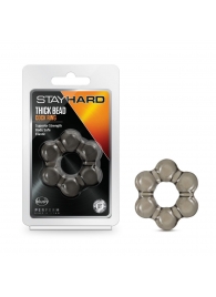 Дымчатое эрекционное кольцо Stay Hard Thick Bead Cock Ring - Blush Novelties - в Пензе купить с доставкой