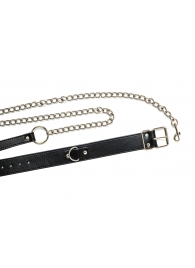 Черный ошейник с поводком Wild - Lola Games - купить с доставкой в Пензе