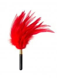 Красный перьевой тиклер Plume - 23 см. - Lola Lingerie - купить с доставкой в Пензе