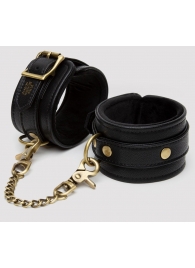 Черные оковы на ноги Bound to You Faux Leather Ankle Cuffs - Fifty Shades of Grey - купить с доставкой в Пензе