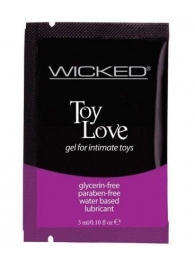 Лубрикант на водной основе для использования с игрушками WICKED Toy Love - 3 мл. - Wicked - купить с доставкой в Пензе