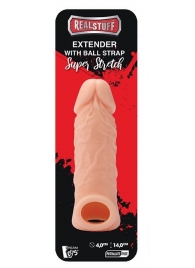 Телесная насадка EXTENDER WITH BALL STRAP 5.5 - 14 см. - Dream Toys - в Пензе купить с доставкой