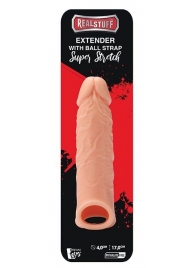 Телесная насадка EXTENDER WITH BALL STRAP 6.5 - 17 см. - Dream Toys - в Пензе купить с доставкой