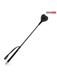 Черный стек с наконечником-сердечком - 54 см. - Notabu - купить с доставкой в Пензе