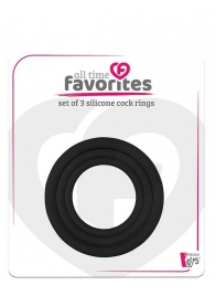 Набор из 3 эрекционных колец SILICONE COCKRINGS - Dream Toys - в Пензе купить с доставкой