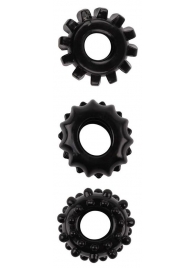 Набор из 3 черных эрекционных колец SET OF 3 COCKRINGS - Dream Toys - в Пензе купить с доставкой