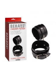 Черные оковы Classic Ankle Cuffs - Chisa - купить с доставкой в Пензе