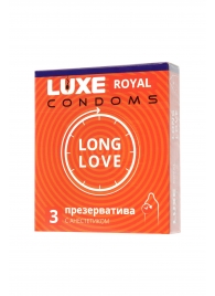 Презервативы с продлевающим эффектом LUXE Royal Long Love - 3 шт. - Luxe - купить с доставкой в Пензе