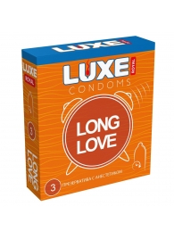 Презервативы с продлевающим эффектом LUXE Royal Long Love - 3 шт. - Luxe - купить с доставкой в Пензе