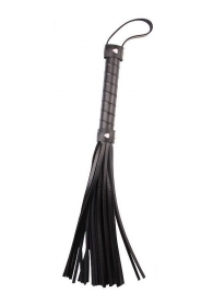 Черная многохвостая плеть Pleasure Whip - 46 см. - Chisa - купить с доставкой в Пензе