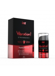 Жидкий интимный гель с эффектом вибрации Vibration! Strawberry - 15 мл. - INTT - купить с доставкой в Пензе