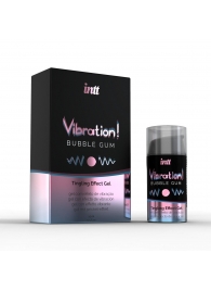 Жидкий интимный гель с эффектом вибрации Vibration! Bubble Gum - 15 мл. - INTT - купить с доставкой в Пензе