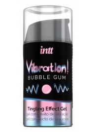 Жидкий интимный гель с эффектом вибрации Vibration! Bubble Gum - 15 мл. - INTT - купить с доставкой в Пензе