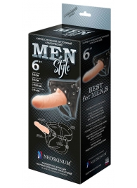 Телесный пустотелый харнесс MEN Style - 17,5 см. - LOVETOY (А-Полимер) - купить с доставкой в Пензе