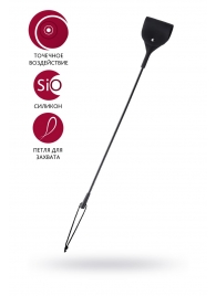 Черный гладкий стек с тонкой ручкой - 48 см. - ToyFa - купить с доставкой в Пензе