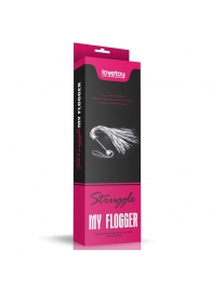 Серебристая плетка Struggle My Flogger с черной ручкой - 45 см. - Lovetoy - купить с доставкой в Пензе