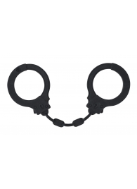 Черные силиконовые наручники Suppression - Lola Games - купить с доставкой в Пензе